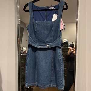 Avec Les Filles Blue Denim Dress
